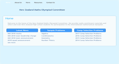 Desktop Screenshot of mathsolympiad.org.nz